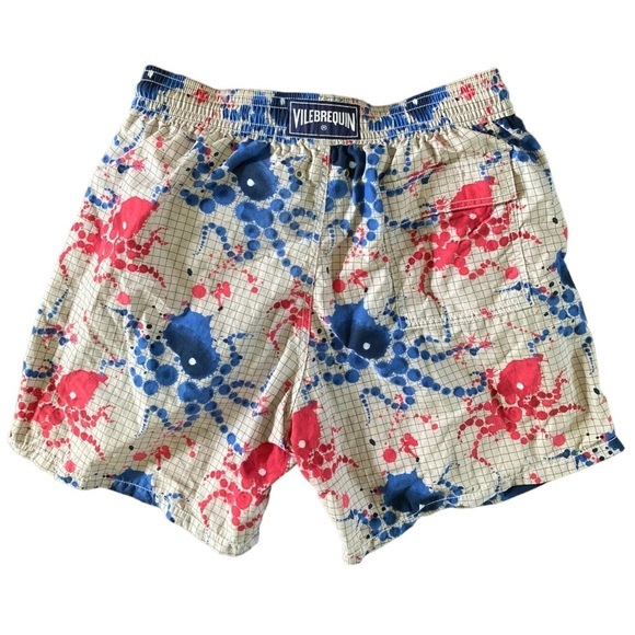 Vilebrequin Men’s Swim Trunks Coquelicot Splat Paint Octupus Graphic  Print - Picture 1 of 8